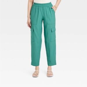 Women's High-Rise Ankle Cargo Pants - A New Day™ Green new
